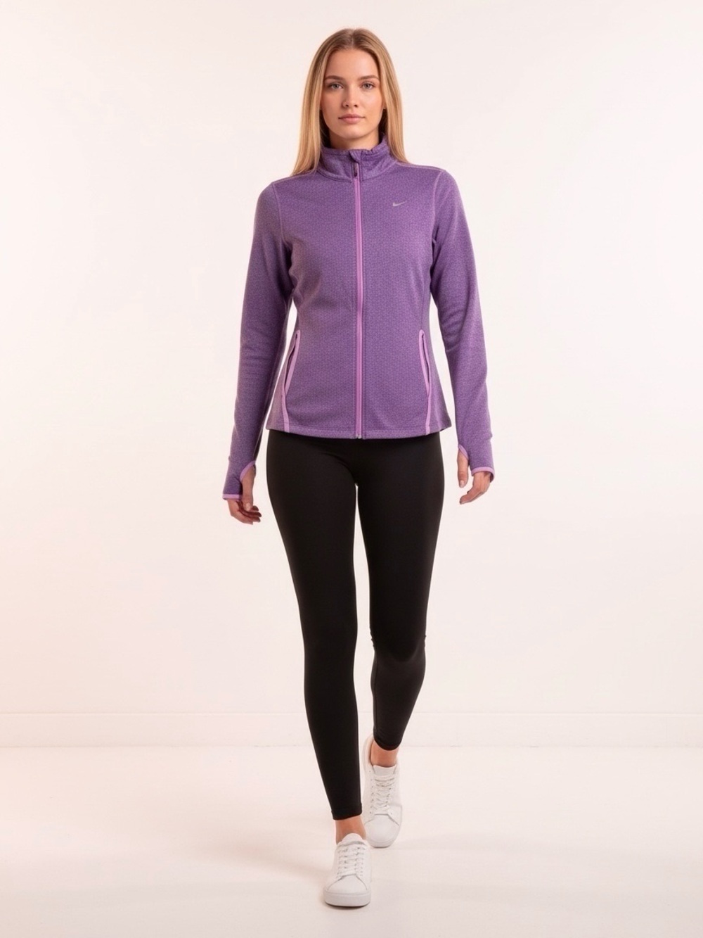 NIKE Dry-FIT Lined Full-Zip Track Jacket Small Running